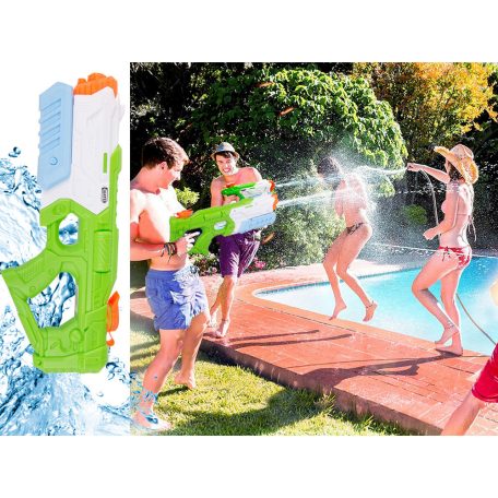 Velká vodní pistole v modro-zeleno-bílé barvě - 39 cm x 15 cm