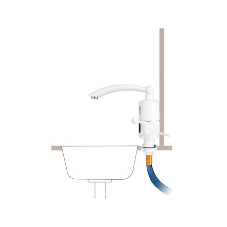 Elektrický průtokový ohřívač vody s LCD displejem - 3000W