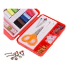 Souprava pro šití v praktickém červeném držáku