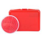 Souprava pro šití v praktickém červeném držáku