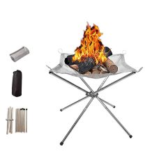 Přenosný a skládací stojan na táborák