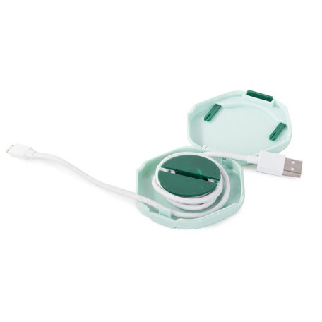 Otočný organizér kabelů a držák telefonu