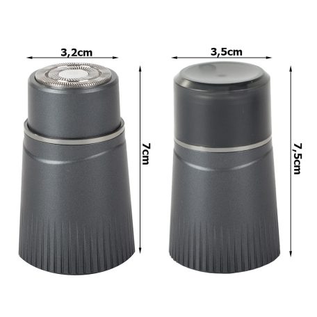 Mini zastřihovač vousů bezdrátový šedý