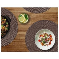 Prostírání na stůl kulaté v hnědé barvě - 38 cm