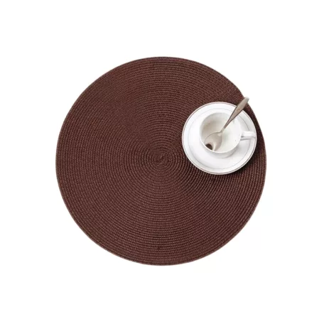 Prostírání na stůl kulaté v hnědé barvě - 38 cm