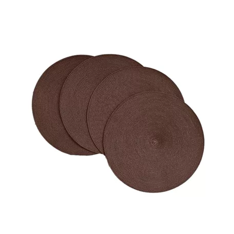 Prostírání na stůl kulaté v hnědé barvě - 38 cm