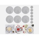 Prostírání na stůl kulaté ve stříbrné barvě - 38 cm