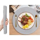 Prostírání na stůl kulaté ve stříbrné barvě - 38 cm