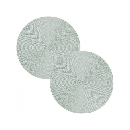 Prostírání na stůl kulaté ve stříbrné barvě - 38 cm