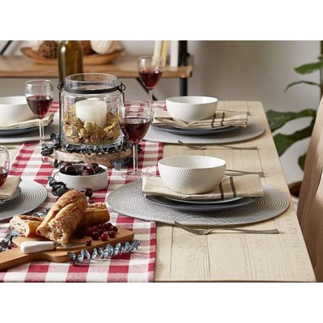 Prostírání na stůl kulaté ve stříbrné barvě - 38 cm