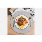 Prostírání na stůl kulaté ve stříbrné barvě - 38 cm