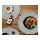 Prostírání na stůl kulaté ve stříbrné barvě - 38 cm