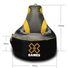 Gamer Orange XXL fotel + Dárek puff