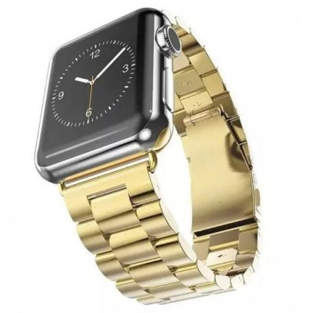 Steel Fit Gold velký řemínek z nerezavějící oceli na hodinky Apple Watch 38/40/41