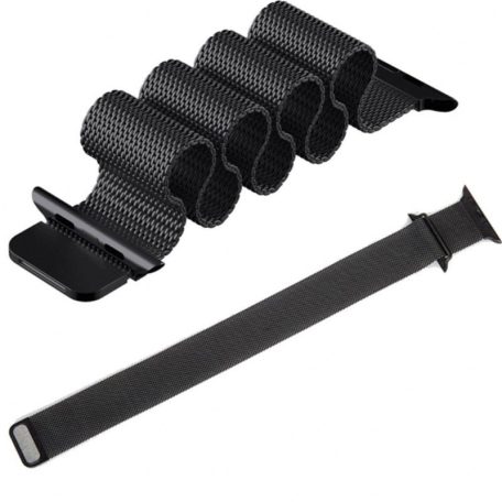 Miláno černý kovový řemínek na hodinky Apple Watch 38/40/41 (magnetický)