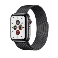   Miláno černý velký kovový řemínek na hodinky Apple Watch 42/42/45/49 (magnetický)