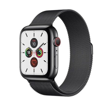 Miláno černý velký kovový řemínek na hodinky Apple Watch 42/42/45/49 (magnetický)