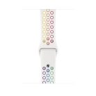 Sports Wear White-Rainbow silikonový řemínek na hodinky Apple Watch 38/40/41