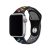 Sports Wear Black-Rainbow velký silikonový řemínek na hodinky Apple Watch 42/44/45/49