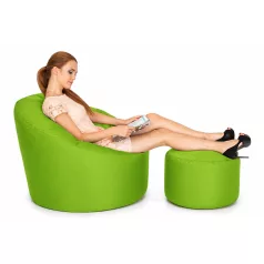 Grande XXL sedací vak + Dárek puff (Lime Green)
