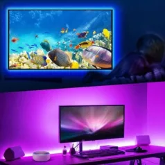   10 metrový RGB LED pás s dálkovým ovládáním a adaptérem