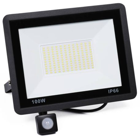 100W vodotěsný LED reflektor IP66, 9000 lumenů se snímačem pohybu i pro venkovní použití