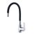 Černo-chromová páková kuchyňská baterie s flexibilním výtokovým ramenem