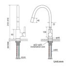 Černo-chromová páková kuchyňská baterie s flexibilním výtokovým ramenem