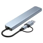 8-portový USB HUB - 3xUSB-A 2.0 1xUSB-A 3.0 1xUSB-C 3.1 1xSD 1xmicroSD 1xAudio