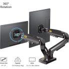Nastavitelný dvojitý otočný stojan na stolní monitor (17"-27") pro úhlopříčky obrazovky od 43 cm do 68 cm