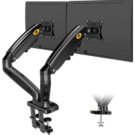 Nastavitelný dvojitý otočný stojan na stolní monitor (17"-27") pro úhlopříčky obrazovky od 43 cm do 68 cm