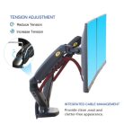 Nastavitelný dvojitý otočný stojan na stolní monitor (17"-27") pro úhlopříčky obrazovky od 43 cm do 68 cm