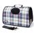 XL Taška na přepravu domácích zvířat s kostkovaným vzorem - 52 cm x 22 cm x 29 cm, - střední rozměr