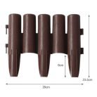 Sada 5-ti plastových zahradních obrubníků ve tvaru plotu v hnědé barvě