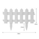 Sada 5-ti plastových zahradních obrubníků ve tvaru plastu v bílé barvě