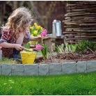 Sada 10-ti plastových zahradních obrubníků ve tvaru plotu se vzorem kamene