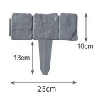 Sada 10-ti plastových zahradních obrubníků ve tvaru plotu se vzorem kamene