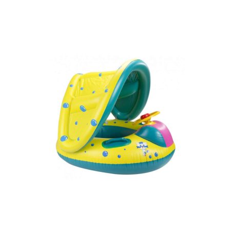 Nafukovací plavací kolo pro děti se sluneční clonou - summer sea vzor - 80 cm