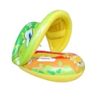 Nafukovací plavací kolo pro děti se sluneční clonou - vzor dinosaura - 70 cm
