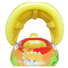   Nafukovací plavací kolo pro děti se sluneční clonou - vzor dinosaura - 70 cm