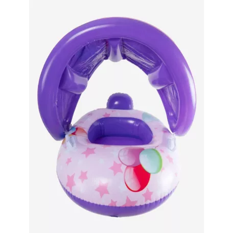 Nafukovací plavací kolo pro děti se sluneční clonou - zvířecí vzor - 70 cm