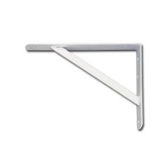   Držák police pro vysoké zatížení bílý - 250 mm x 300 mm x 30 mm