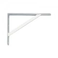   Držák police pro vysoké zatížení bílý - 250 mm x 400 mm x 30 mm