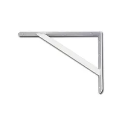   Držák police pro vysoké zatížení bílý - 250 mm x 400 mm x 30 mm