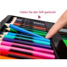 Sada na kreslení a malování pro děti Back to School v praktickém držáku - 168-dílná - modrý