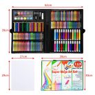 Sada na kreslení a malování pro děti Back to School v praktickém držáku - 168-dílná - modrý