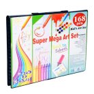 Sada na kreslení a malování pro děti Back to School v praktickém držáku - 168-dílná - modrý