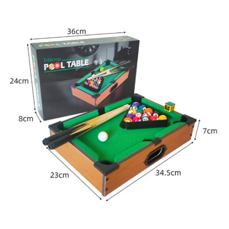 Mini kulečníkový stůl pro děti 34,5 cm x 23 cm