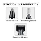 Holicí strojek Surker 3v1, zastřihovač nosu a uší, zastřihovač vousů a zastřihovač obočí