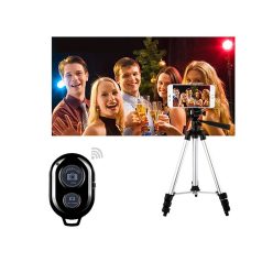   Nastavitelný stativ 4 v 1 s dálkovým ovládáním pro telefony, tablety, fotoaparáty a webové kamery